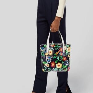 Kate Spade Floral Tote with White Handles